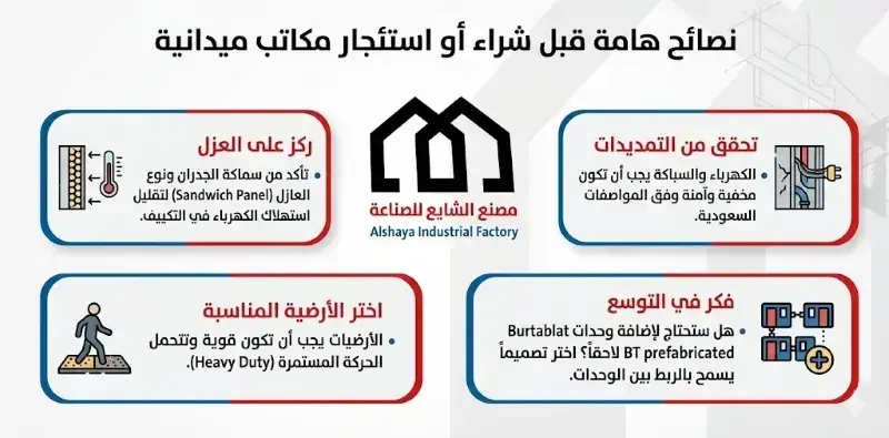 مكاتب جاهزة ميدانية